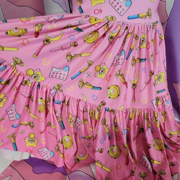 Blackmilk Sailor Moon Dress Medium Pink Kawaii Ruffle Summer Party Cosplay Prom - Picture 10 of 13